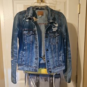 Women's Distressed American Eagle Denim Jacket